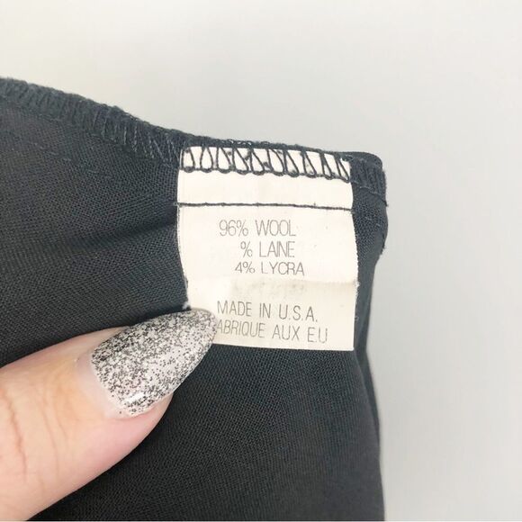 THEORY | Black Pencil Skirt with Pockets Wool Blend Women’s Size 4 - Picture 8 of 9